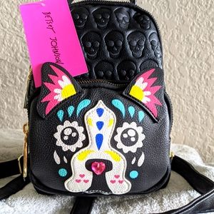 NWT Betsey Johnson Dog Kitsch Mini Backpack, Size: 8½ x 6½ Limited Edition